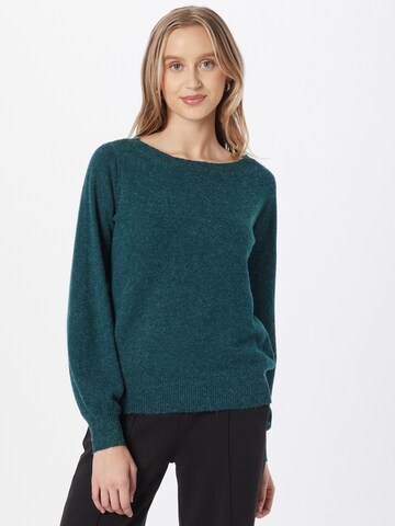 VERO MODA Пуловер 'BRILLIANT' в зелено: отпред