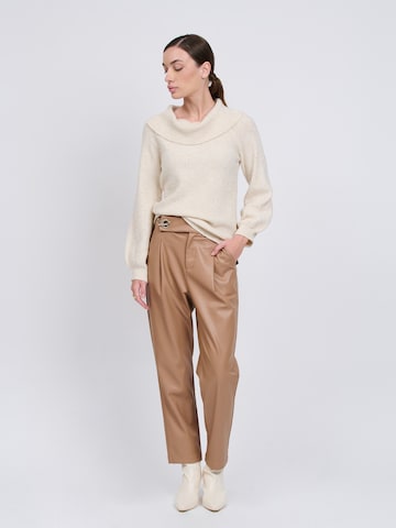 Influencer Sweter w kolorze beżowy
