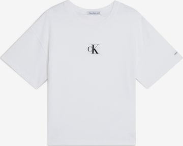 T-Shirt Calvin Klein Jeans en blanc : devant