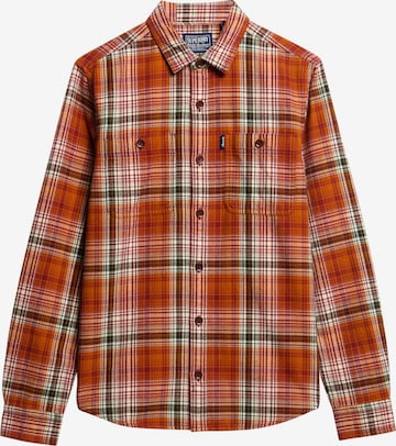 Coupe regular Chemise Superdry & Co en orange : devant