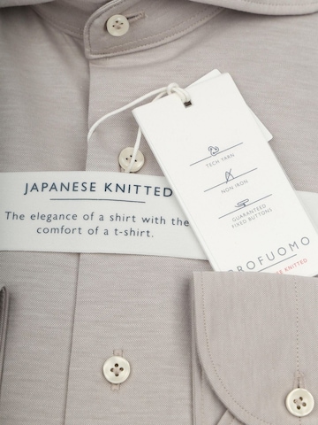 Profuomo Slim fit Button Up Shirt 'Sky Blue' in Beige