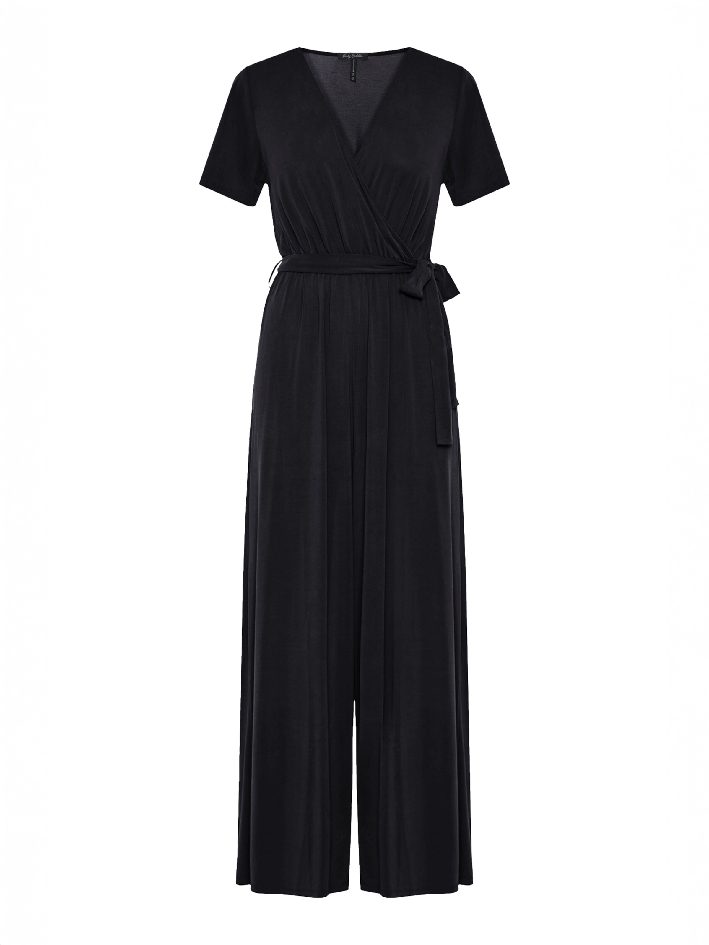 Funky Buddha Jumpsuit in Zwart: voorkant