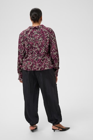 KAFFE CURVE Bluse 'KCMaggie' i brun
