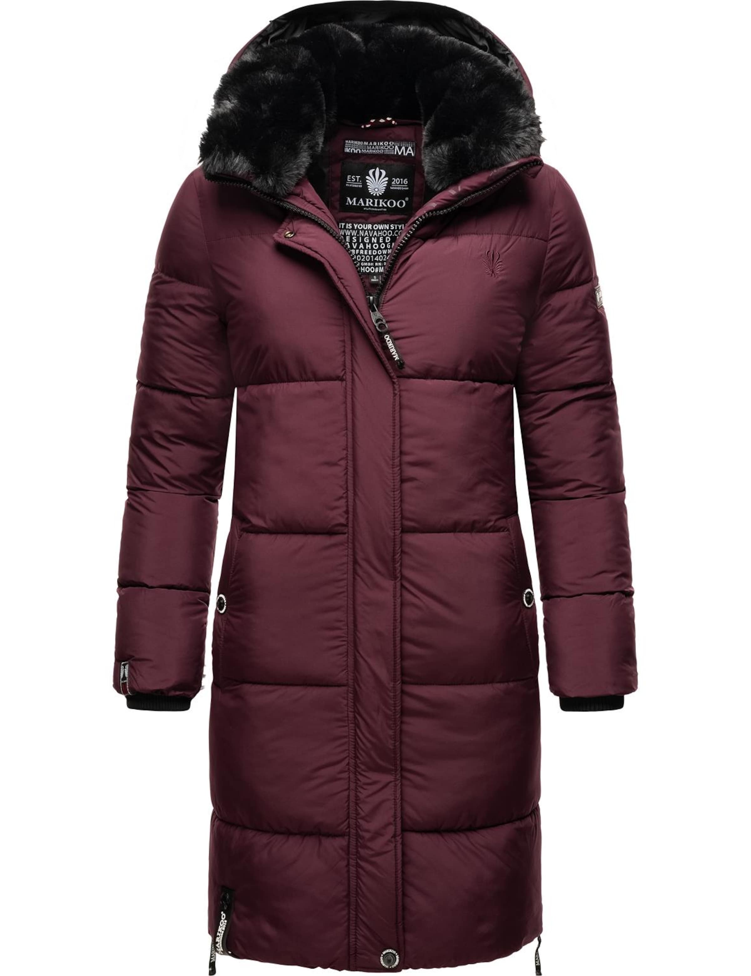 MARIKOO Зимнее пальто в Красный: спереди