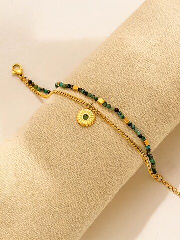 Nemomatheo Bracelet 'Flor Verde' in Green