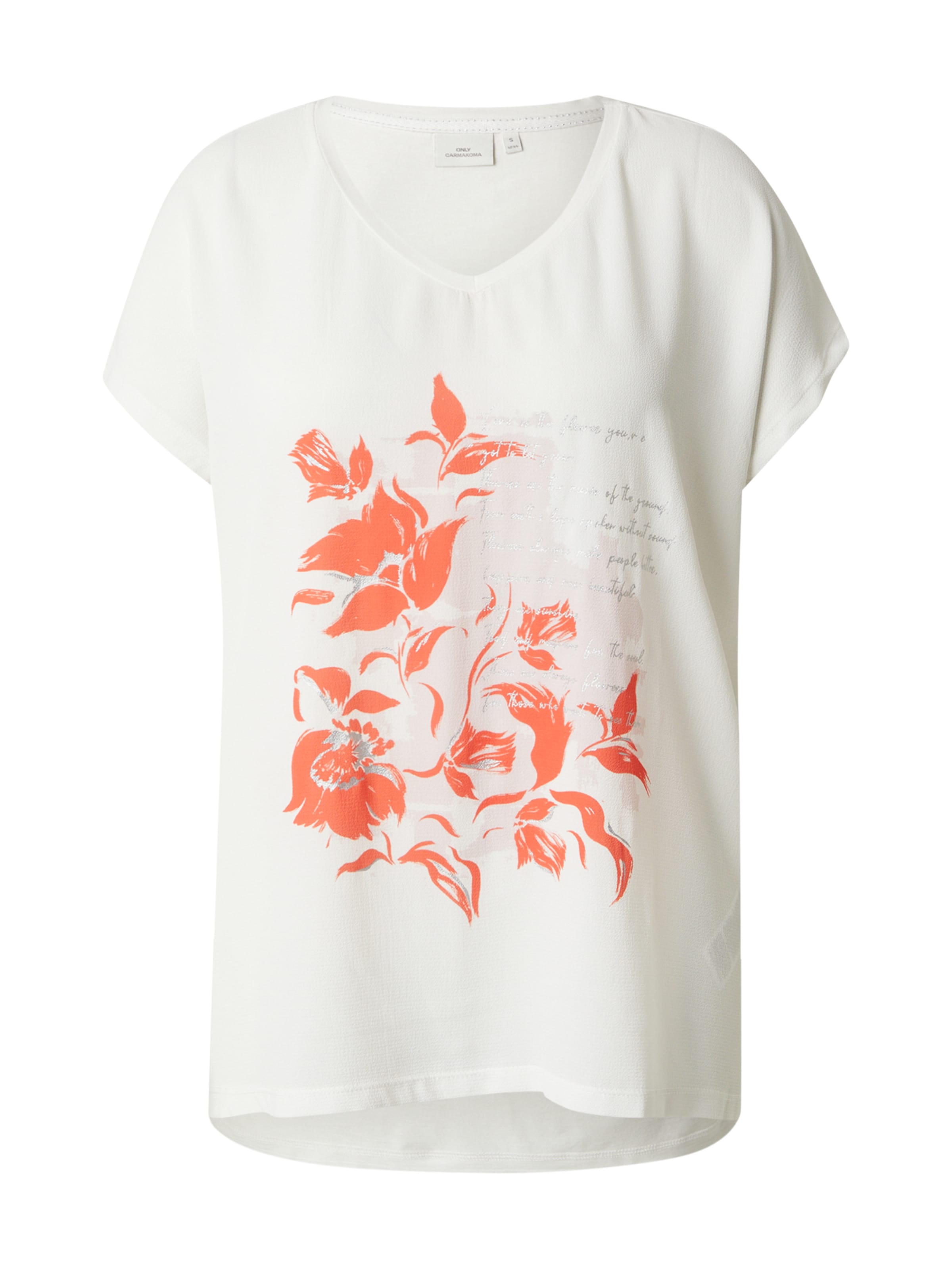 balts ONLY Carmakoma T-Krekls 'CARVIGGA': no priekšpuses