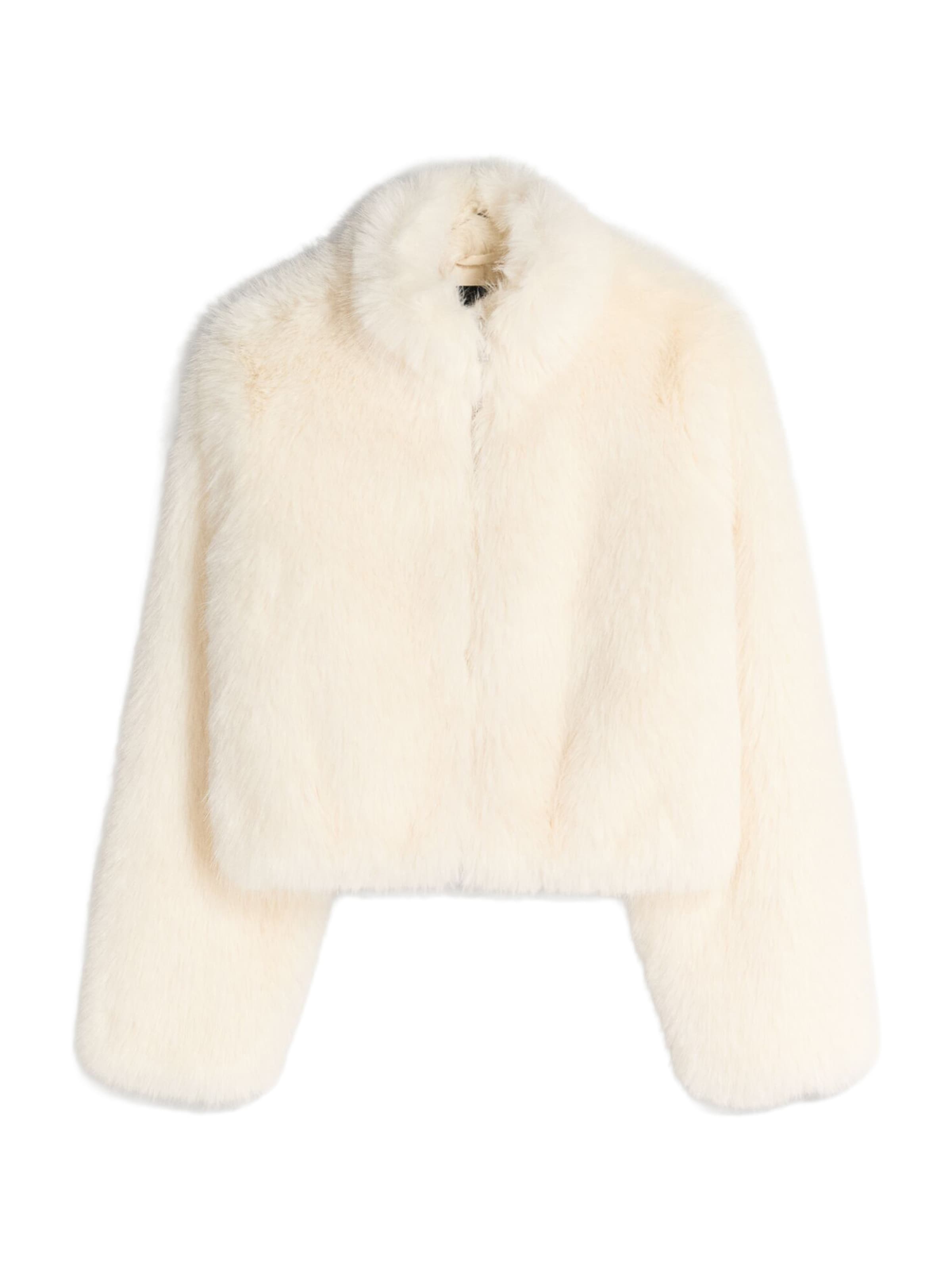 Bershka Veste mi-saison en blanc cassé, Vue avec produit