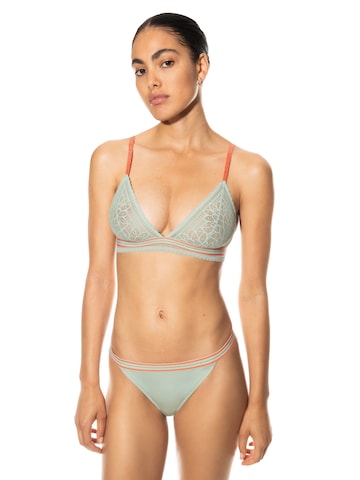 Mey Triangle Bra 'Poetry' in Green: front
