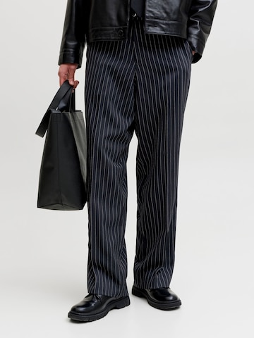 JACK & JONES Wide Leg Lærredsbukser 'JPSTBill' i blå: forside