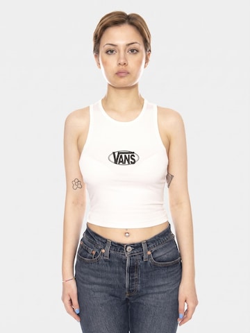 Haut 'OVAL LOGO TANK EGRET' VANS en blanc