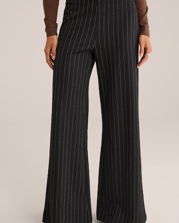 WE Fashion - Pierna ancha Pantalón en negro