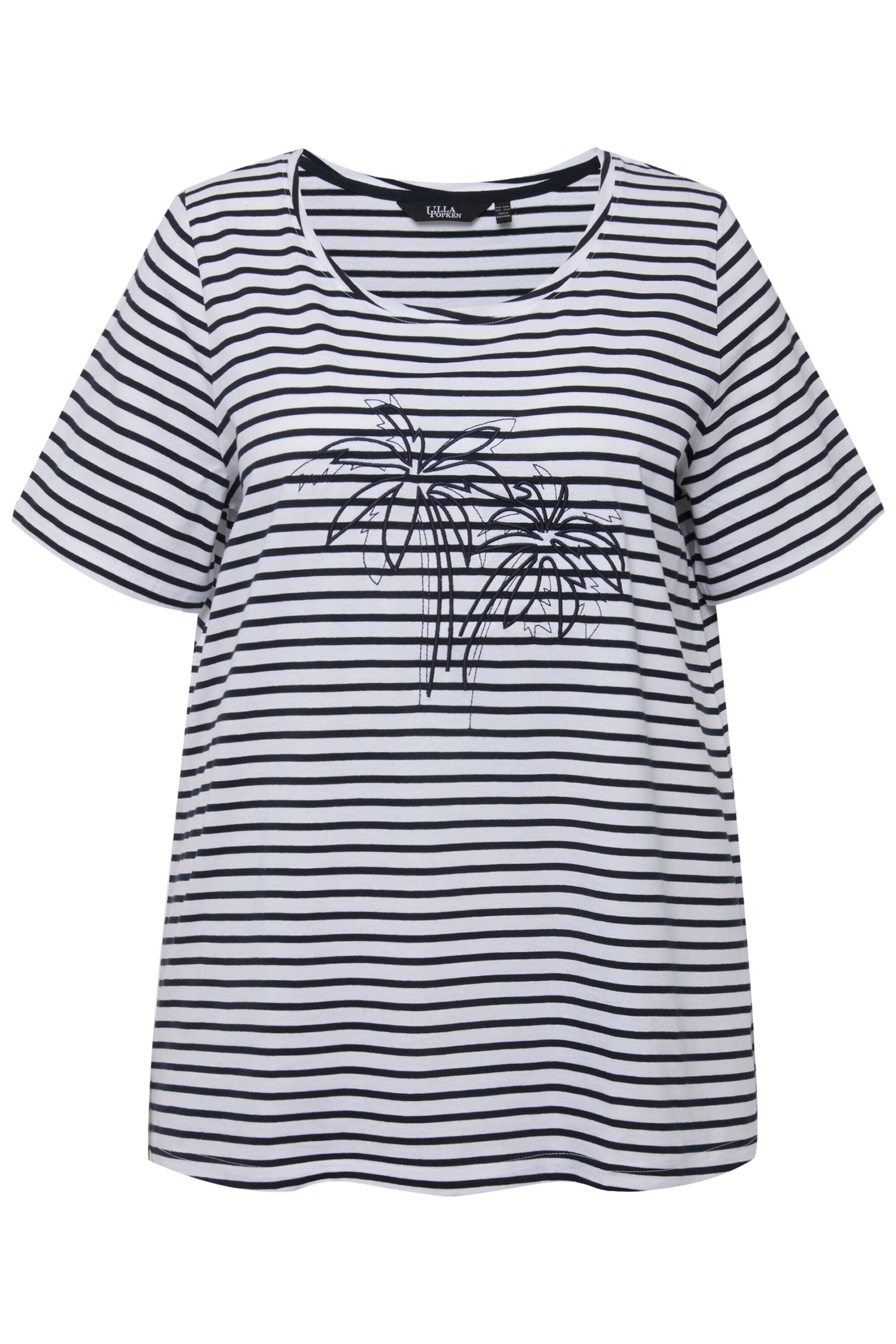 T-shirt Ulla Popken en noir : devant