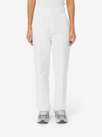 DICKIES Regular Pleated Pants '874' in White: front