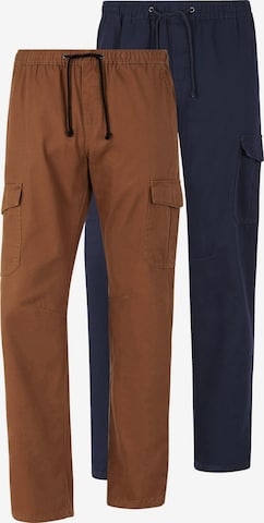 Pantalon cargo Jan Vanderstorm en bleu : devant