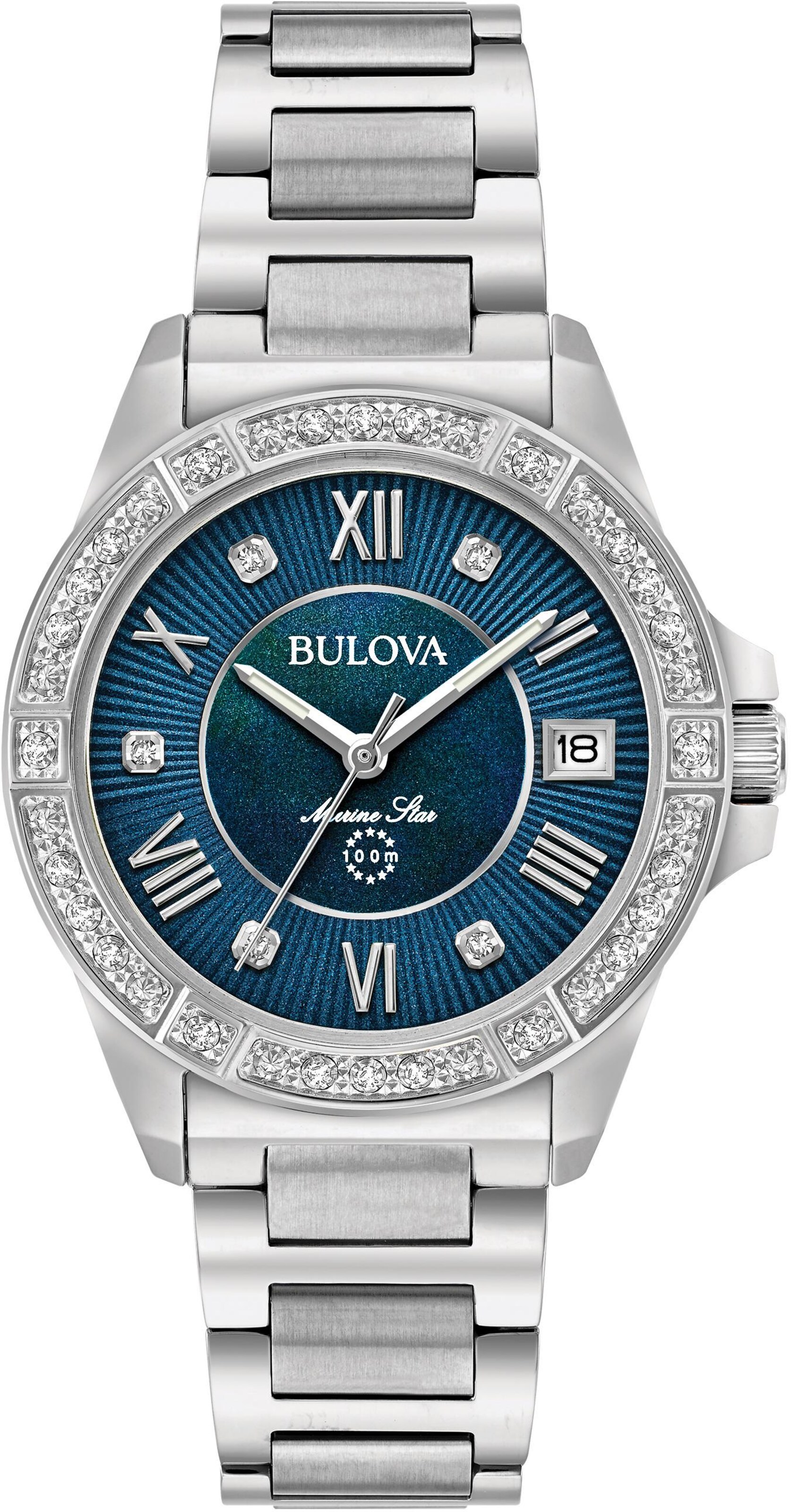 Bulova Analog Watch in Silver: front