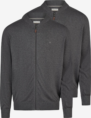 redmond Strickjacke 'Basic' in Grau: Vorderseite