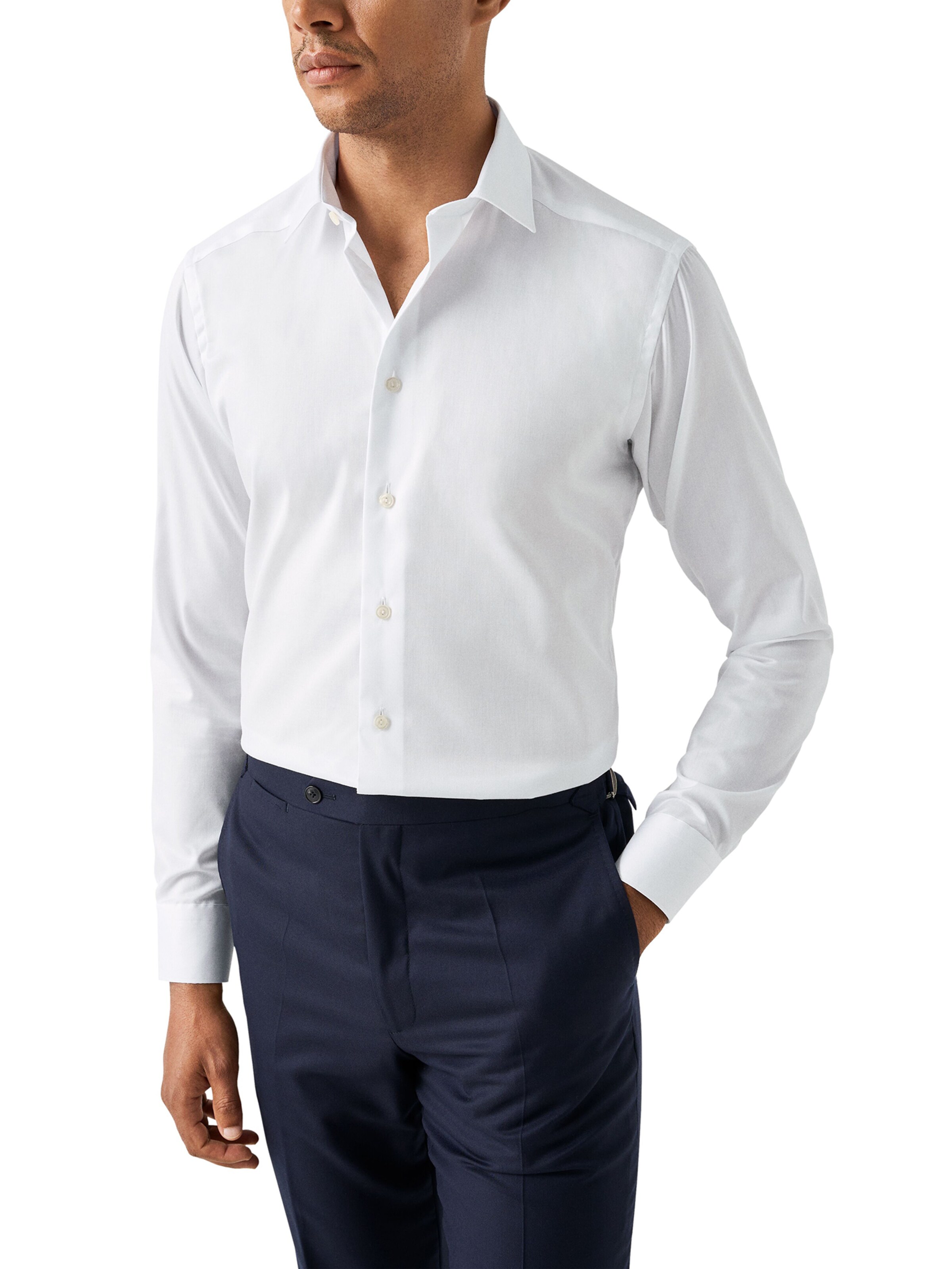 ETON Slim fit Skjorta i vit: framsida