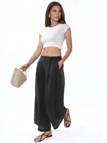 Wide leg Pantaloni di Hiccup in nero