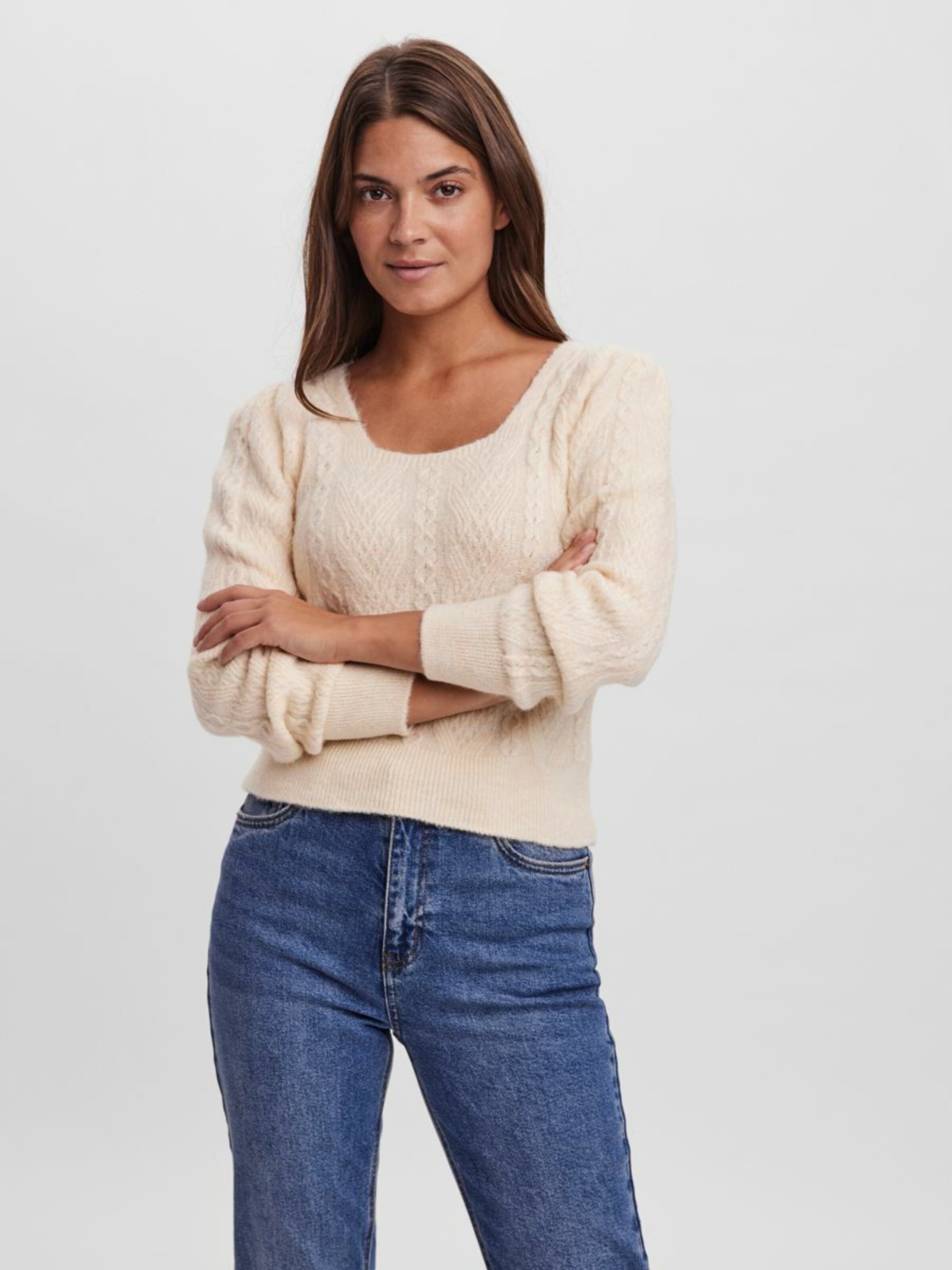 Frauen Pullover & Strick VERO MODA Pullover in Champagner - OG03068 Frauen Pullover & Strick VERO MODA Pullover in Champagner - OG03068