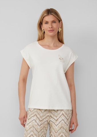 T-shirt s.Oliver BLACK LABEL en beige : devant