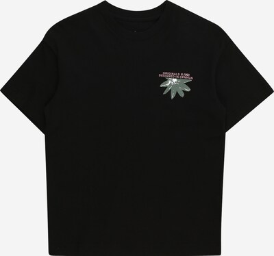 Jack & Jones Junior T-shirt 'Tampa' i mörkgrön / gammalrosa / svart / vit, Produktvy