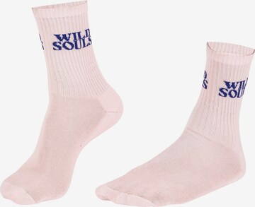 WILD SOULS Socks in Pink: front