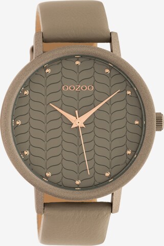 OOZOO Analog Watch in Beige: front