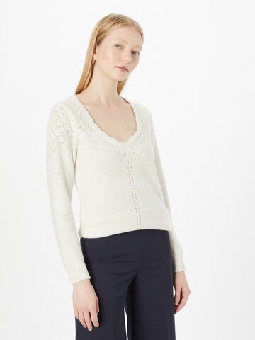 Pull-over 'Marley' NAF NAF en beige : devant