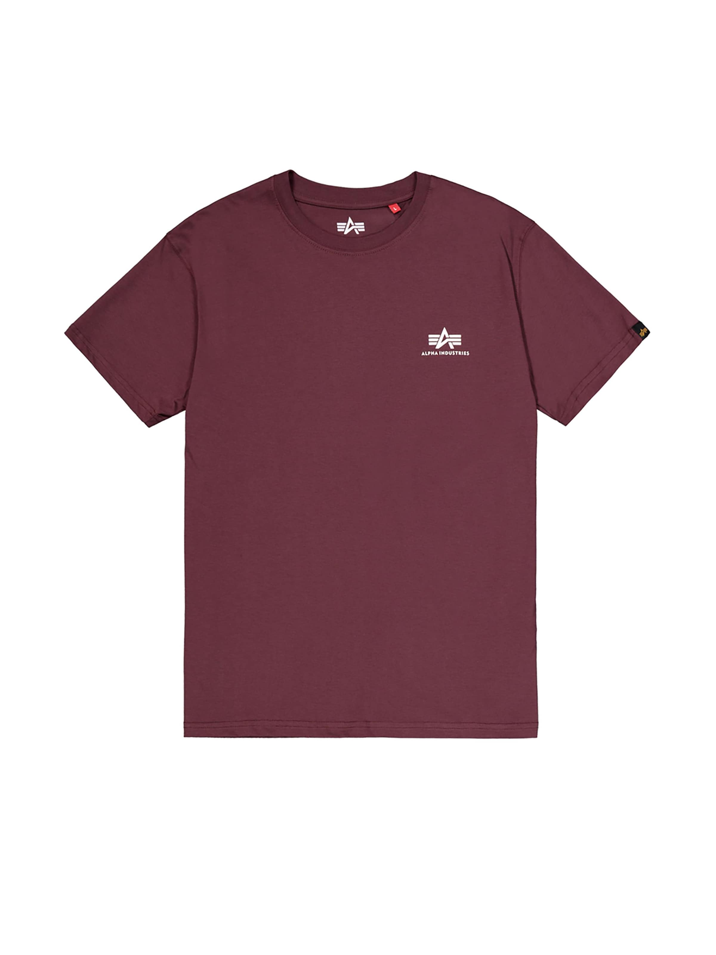 ALPHA INDUSTRIES Shirt 'Basic Small Logo'‌‌ in Rot: Vorderseite
