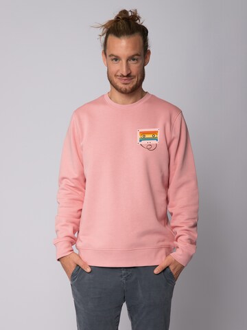 Felpa ' Rainbow Cassette ' di Watapparel in rosa: frontale