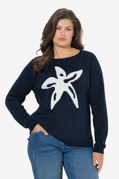 LAURASØN Trui in de kleur Marine / Wit, Productweergave