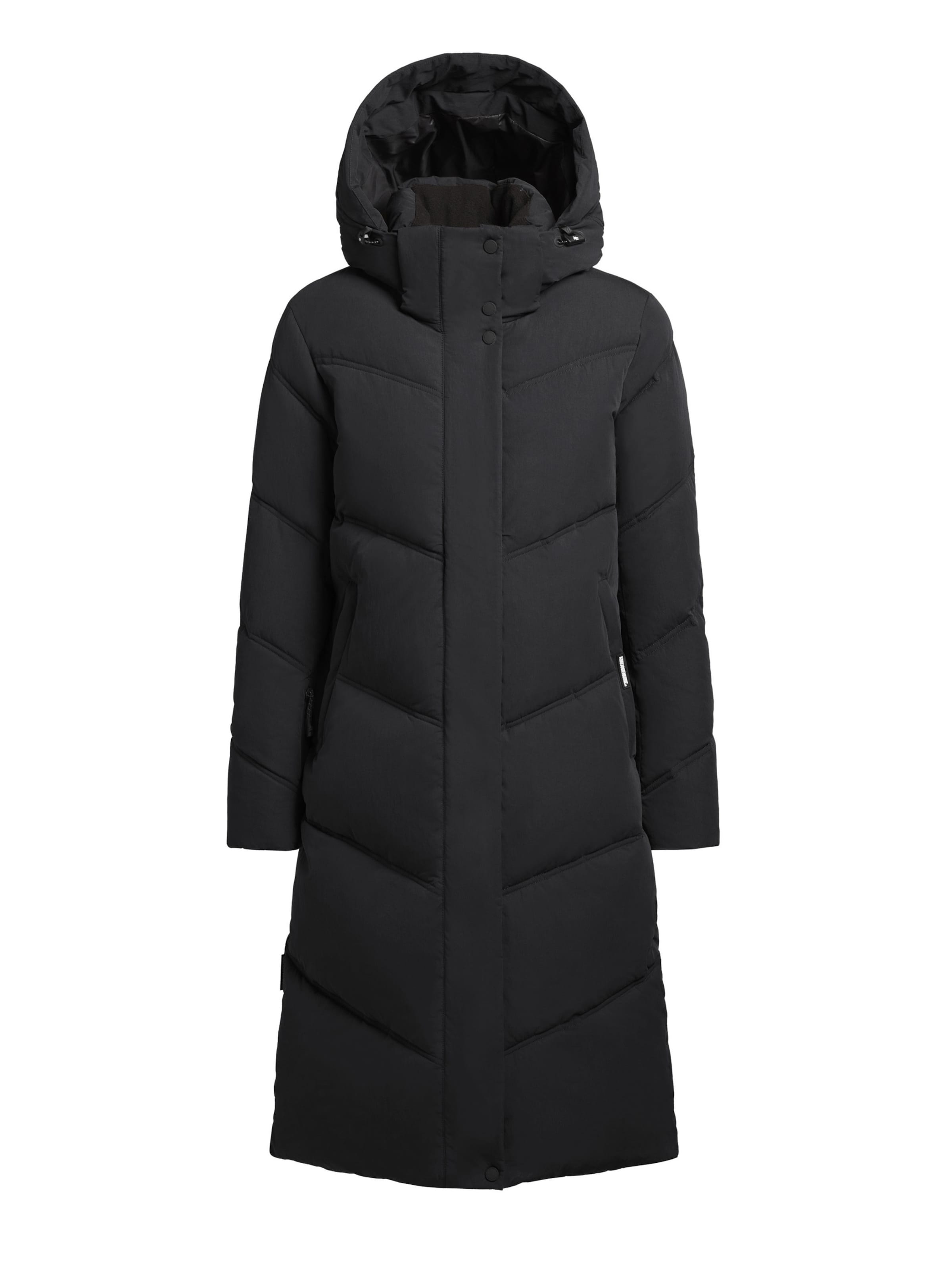 khujo Χειμερινό παλτό 'AINU' σε μαύρο: μπροστά