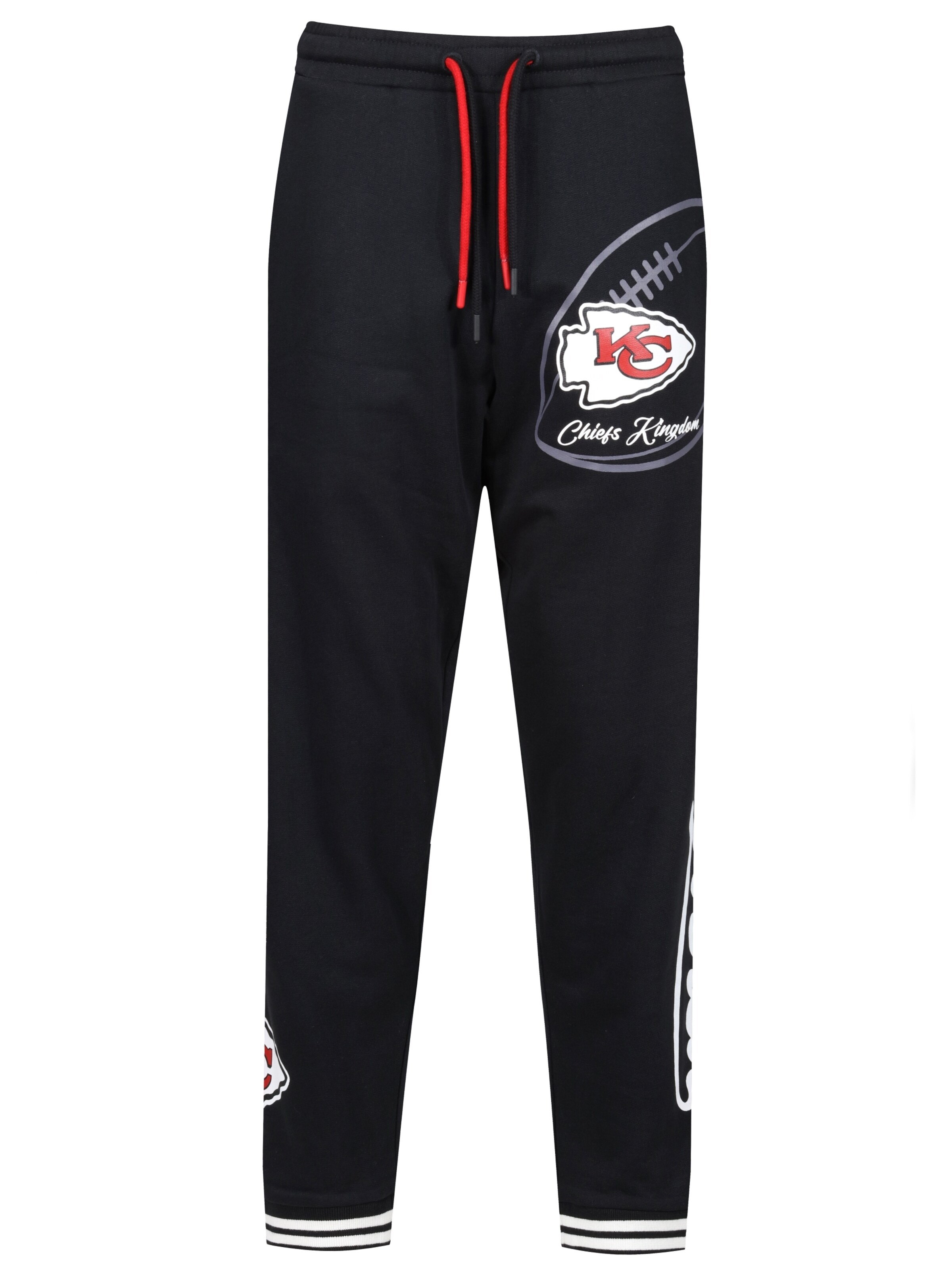 Recovered Tapered Sports trousers 'NFL Chiefs Kingdom' in Black: front