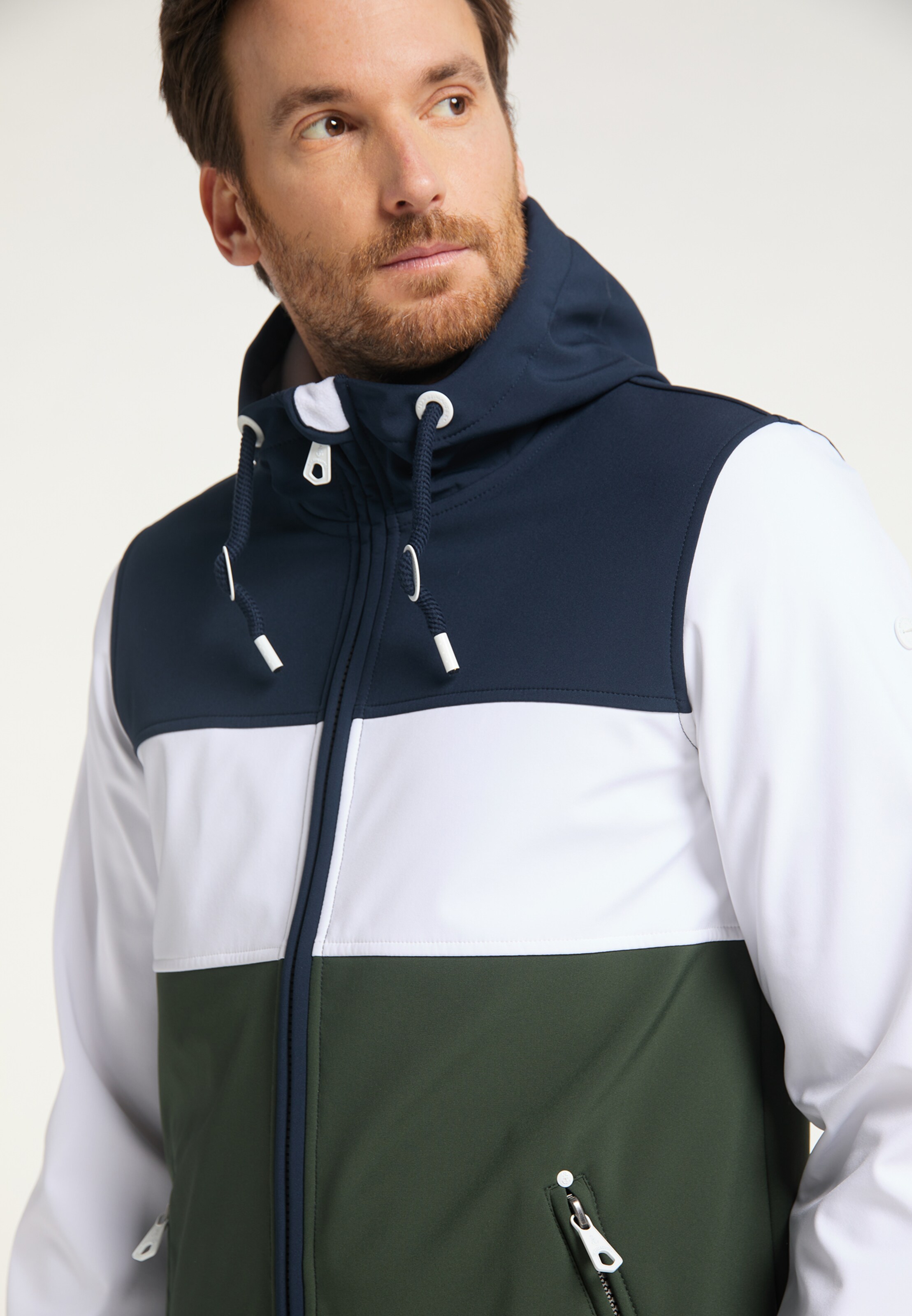 setscale color block hooded jacket
