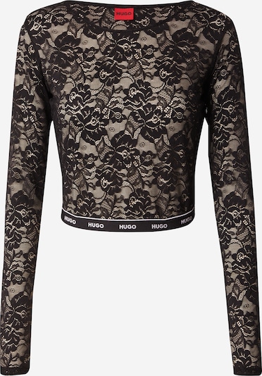 HUGO Shirt 'Dalysia' in schwarz / offwhite, Produktansicht