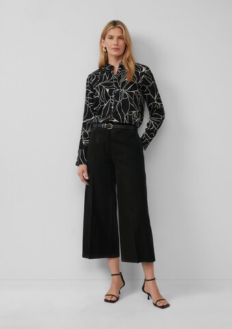 s.Oliver BLACK LABEL Wide leg Pantalon in Zwart