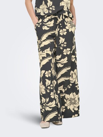 JDY Wide Leg Hose 'JDYTroya' in Grau: Vorderseite
