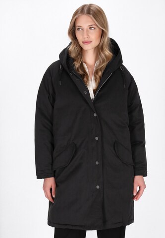 Parka mi-saison DreiMaster Klassik en noir : devant