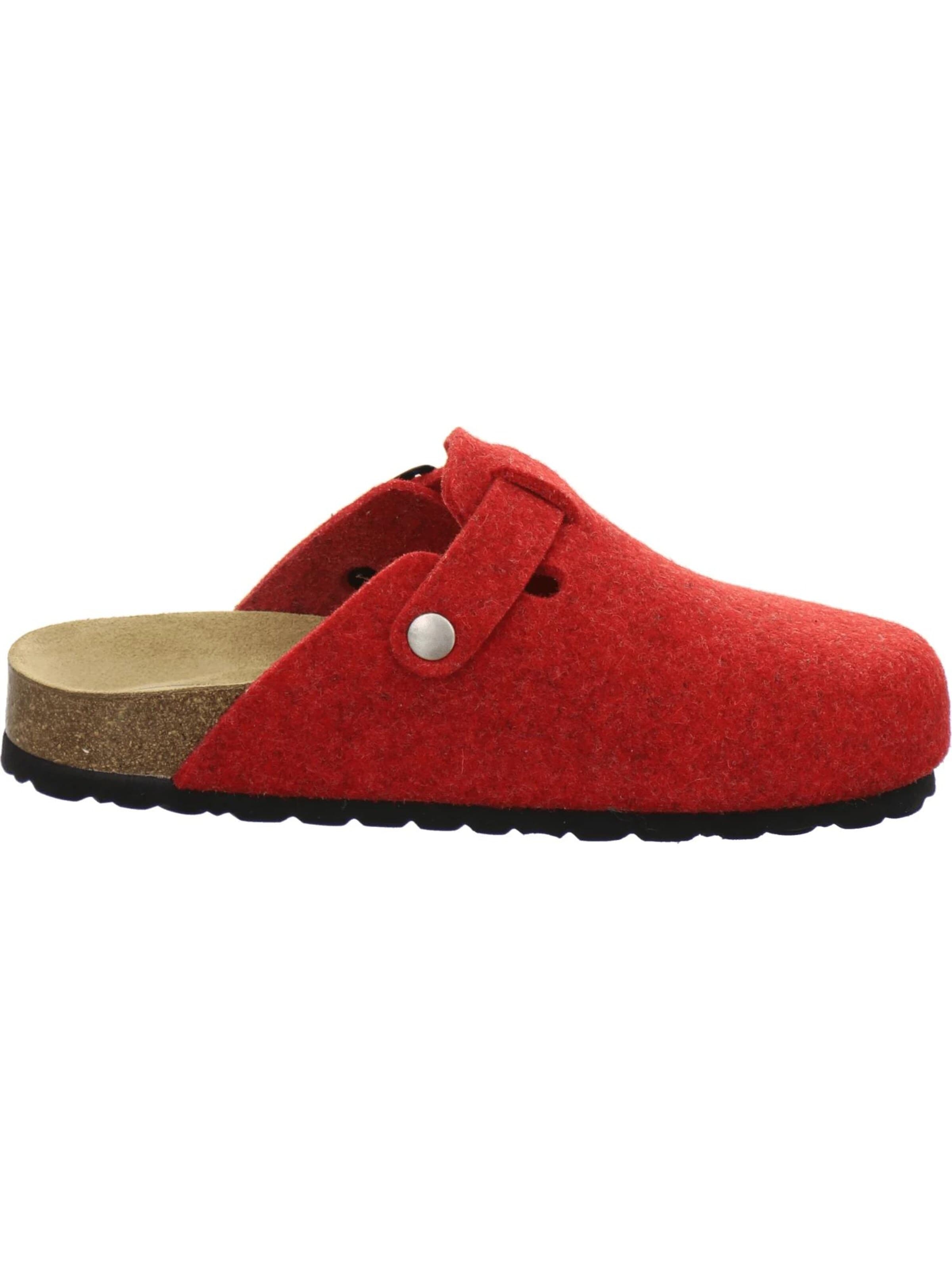 Pantoufle 'Hausschuhe Damen Filz rot' AFS-Schuhe en rouge