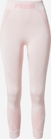 Skinny Pantalon de sport PUMA en rose : devant