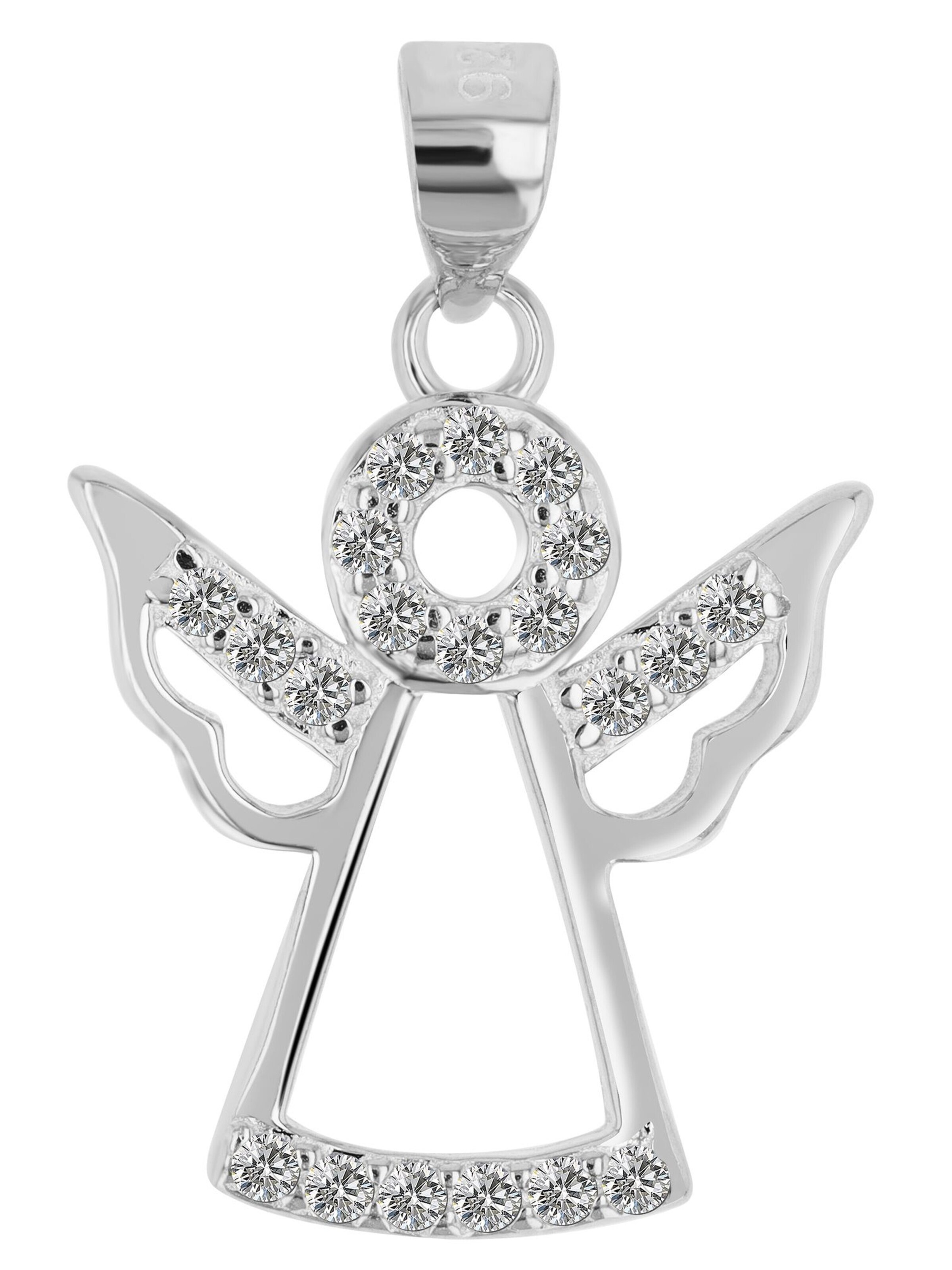 Akzent Pendant '"Eira" aus 925 Sterlingsilber, rhodiniert, langlebig' in Silver
