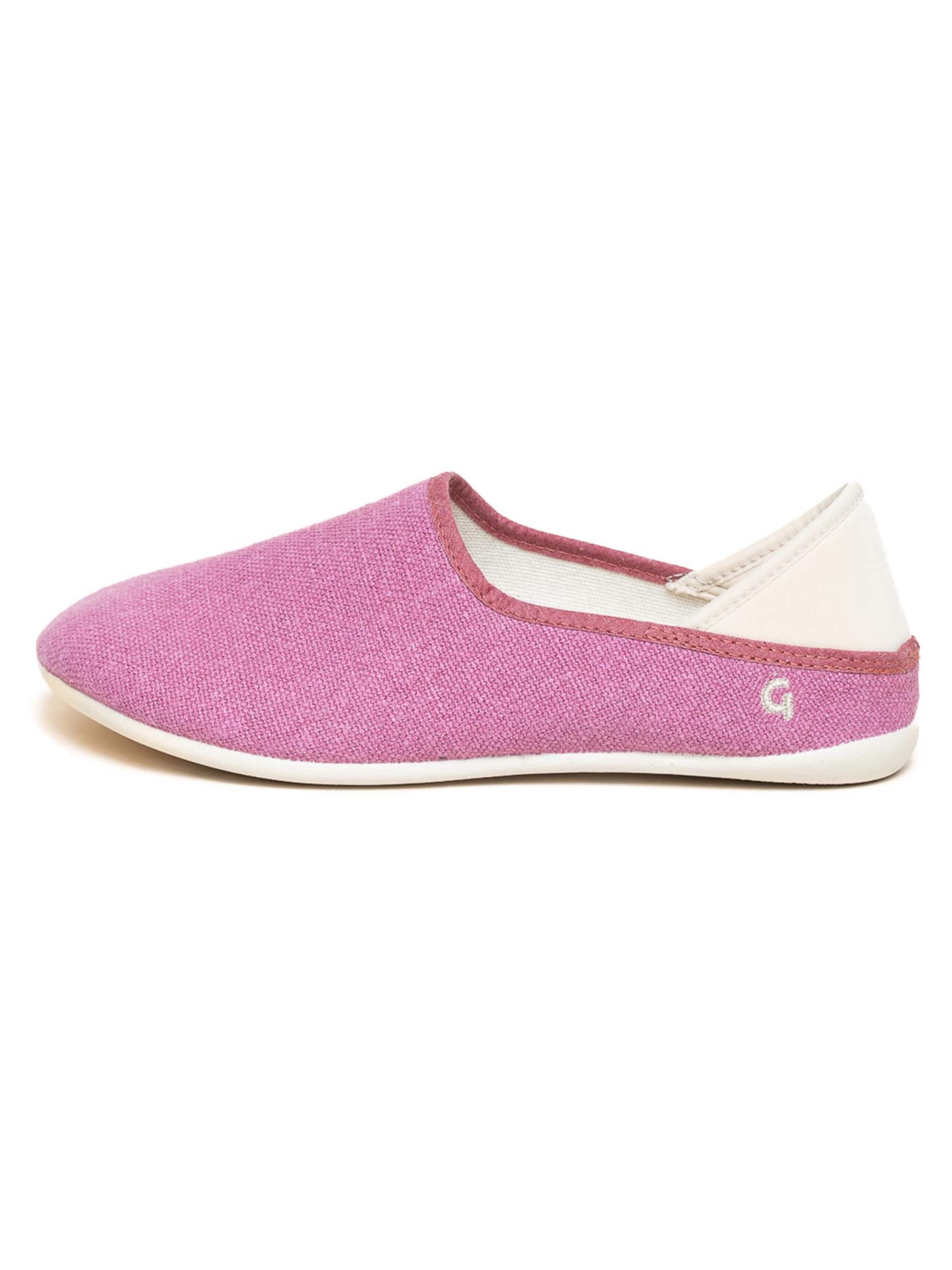 Gottstein Huisschoenen 'Linen Slip-On' in Roze: voorkant