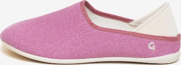 Gottstein Slippers 'Linen Slip-On' in Pink: front