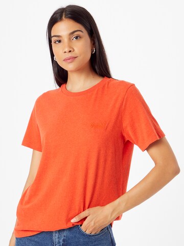 Superdry T-Shirt 'Classic' in Orange: predná strana