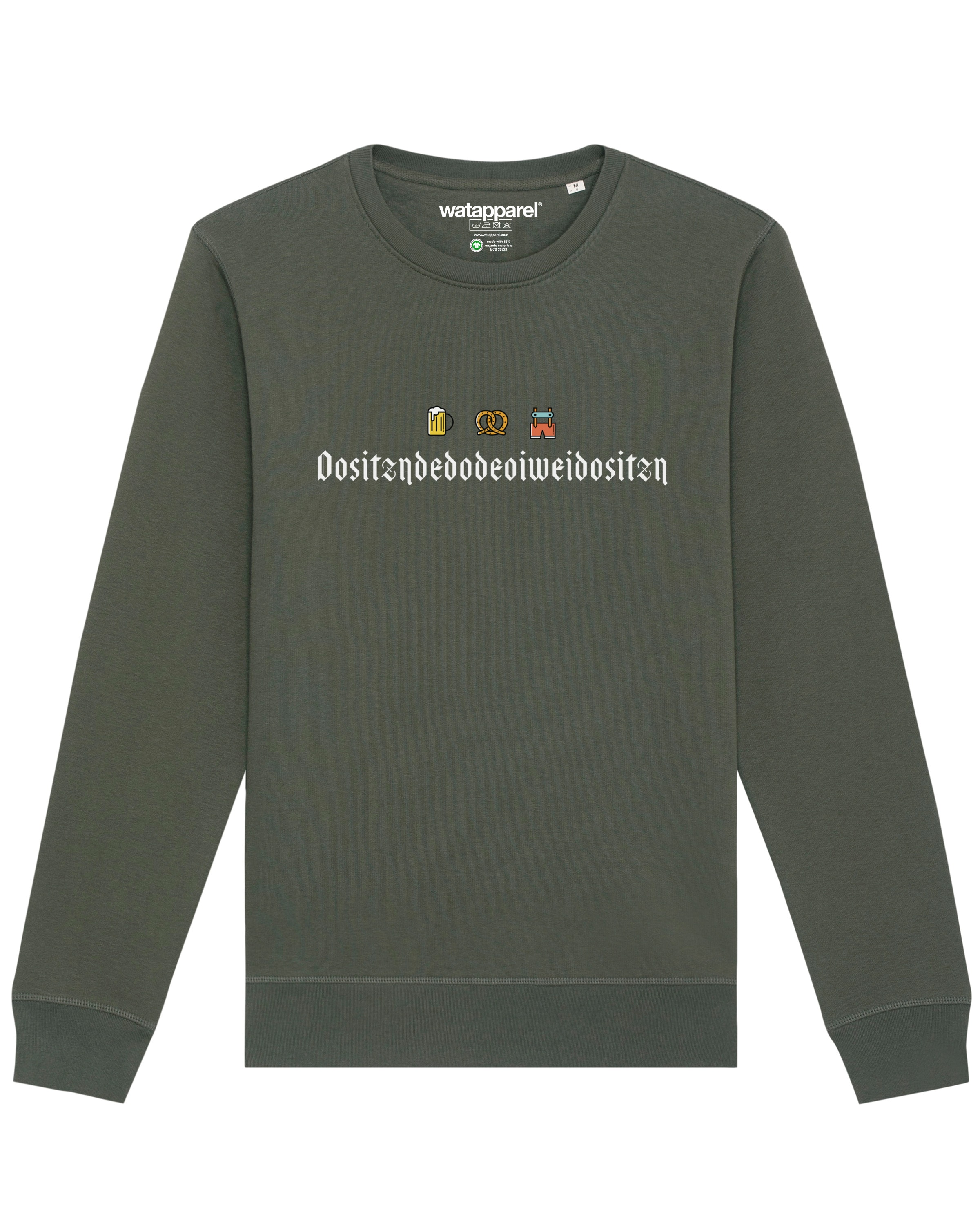Watapparel Sweatshirt in Groen: voorkant