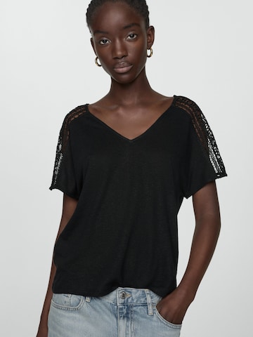 MANGO Shirt 'MACA' in Zwart