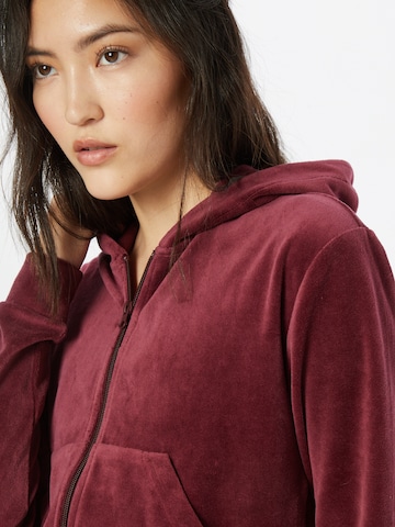 WEEKDAY Zip-Up Hoodie 'Juno' in Red