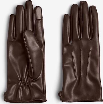 Mezzoguanti 'CELLIE' di PIECES in marrone: frontale