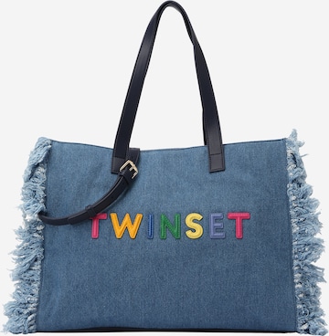 Twinset Дамска чанта в синьо: отпред