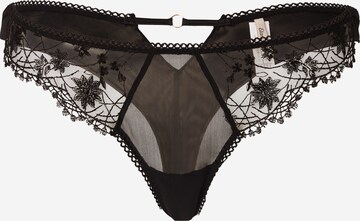 ETAM - Tanga 'LUMINEUSE' en negro: frente